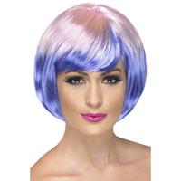 Funky Babe Wig Purple and Pink