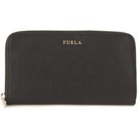 Furla Babylon black saffiano leather wallet women\'s Purse wallet in black
