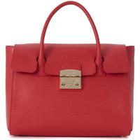 Furla Metropolis medium ruby leather handbag women\'s Shoulder Bag in red