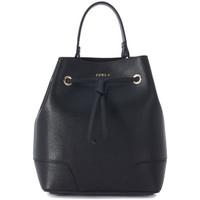 furla stacy black leather bucket bag womens handbags in black