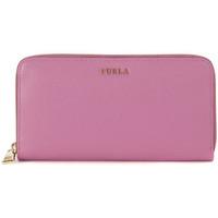 Furla Babylon lilac saffiano leather wallet women\'s Purse wallet in purple