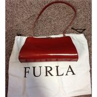 furla red patent shoulder bag furla size not specified red handbag