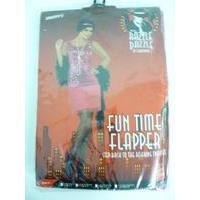 funtime flapper costume hot pink with dress headpiece necklace