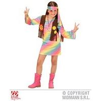 funky hippie girl childrens fancy dress costume large age 11 13 158cm