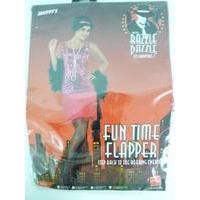 funtime flapper costume hot pink with dress headpiece necklace