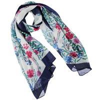 full circle floral border scarf