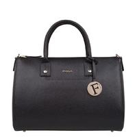 furla hand bags linda medium satchel black