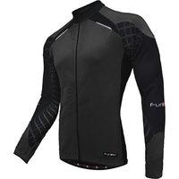 funkier force long sleeve cycling jersey black large