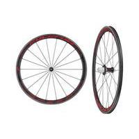 Fulcrum Racing Speed Carbon Clincher 700c QR Road Wheelset 2017 | Black/Red - Shimano