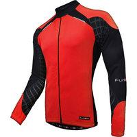 funkier force long sleeve cycling jersey red large