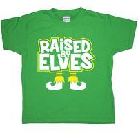 funny kids t shirt raised by elves