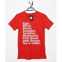 Full English Breakfast List T Shirt