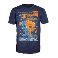 Futurama Adventures Pop! T-Shirt - Blue - L