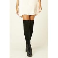 Fuzzy Knit Over-The-Knee Socks