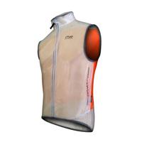 Funkier Windbreaker Cycling Gilet - Transparent / Orange / 3XLarge