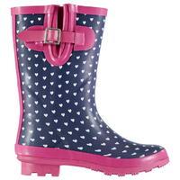 Full Circle Circle Heart Rubber Wellies Ladies