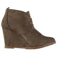 full circle lace wedge ladies boots