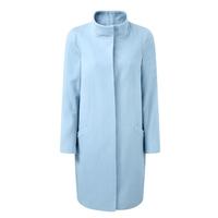 Funnel Neck Cashmere Blend Coat (Spring Blue / 08)