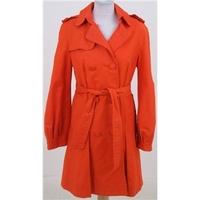 full circle size s orange short trench coat