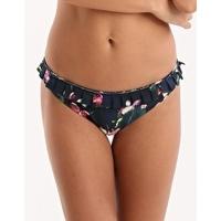 fuschia floral paigy pant dark blue