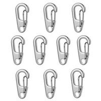 FURA D2 Mini Zinc Alloy Keychain Carabiner - Black / Silver (10PCS)