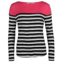 full circle circle stripe rib stripe top ladies