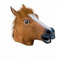 full head mask horse head mask creepy fur mane latex realistic crazy r ...