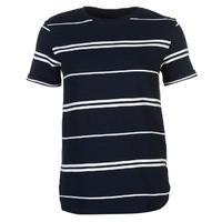 Full Circle Stripe Turned Up Cuff T Shirt Ladies