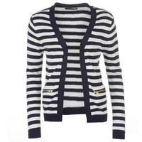 full circle stripe zip cardigan ladies