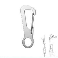 FURA Exclamation Point Style Multifunctional Stainless Steel Carabiner / Bottle Opener - Black / Silver