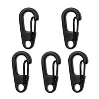 FURA D2 Mini Zinc Alloy Keychain Carabiner - Black / Silver (5PCS)