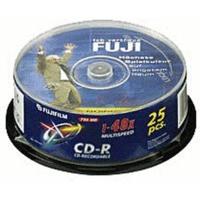 fuji magnetics cd r 700mb 80min 52x printable 25pk spindle