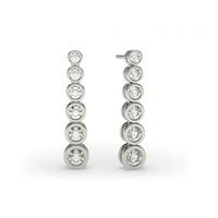 Full Bezel Setting Diamond Journey Earrings