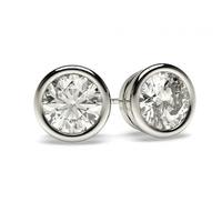 Full Bezel Setting Stud Earring