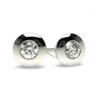 Full Bezel Setting Stud Earring