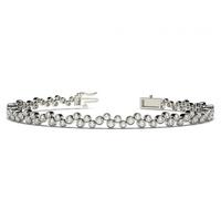 full bezel setting round diamond designer bracelet