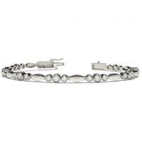 full bezel setting round diamond designer bracelet