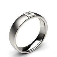 Full Bezel Setting Princess Diamond Mens Ring