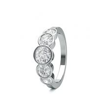 Full Bezel Setting Plain Five Stone Ring