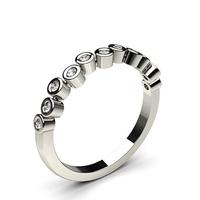 Full Bezel Setting Half Eternity Diamond Ring