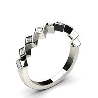 Full Bezel Setting Half Eternity Diamond Ring