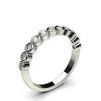 Full Bezel Setting Half Eternity Diamond Ring