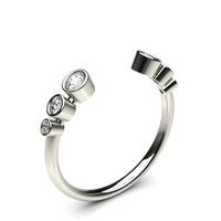 Full Bezel Setting Round Diamond Delicate Ring