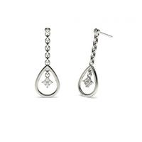 Full Bezel Setting Round Diamond Designer Earring