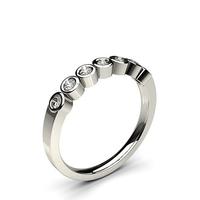 Full Bezel Setting Plain Seven Stone Ring