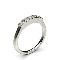 Full Bezel Setting Plain Five Stone Ring