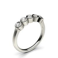 Full Bezel Setting Plain Five Stone Ring