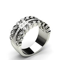 Full Bezel & Channel Setting Half Eternity Diamond Ring