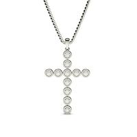 Full Bezel Setting Cross Pendant