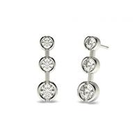 Full Bezel Setting Journey Diamond Earrings